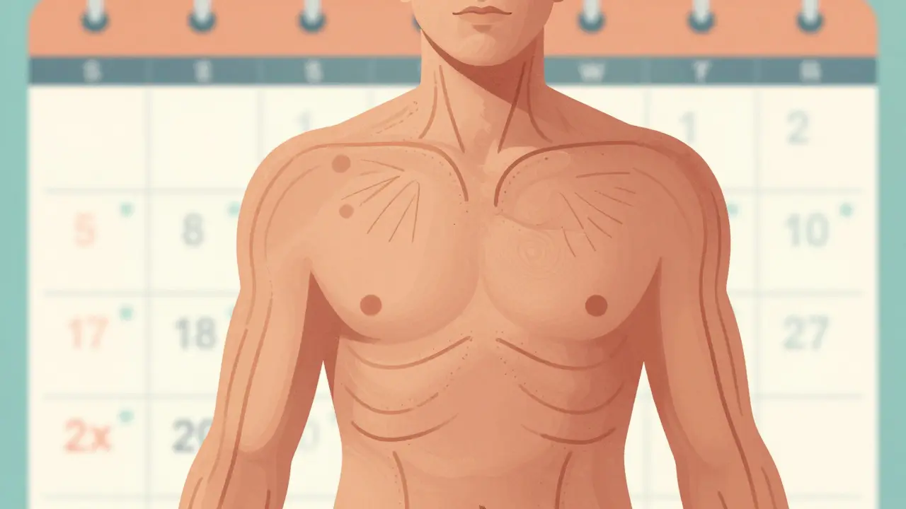 Abstraktní znázornění zlepšeného krevního oběhu pod kůží po vacupressu s teplými odstíny.