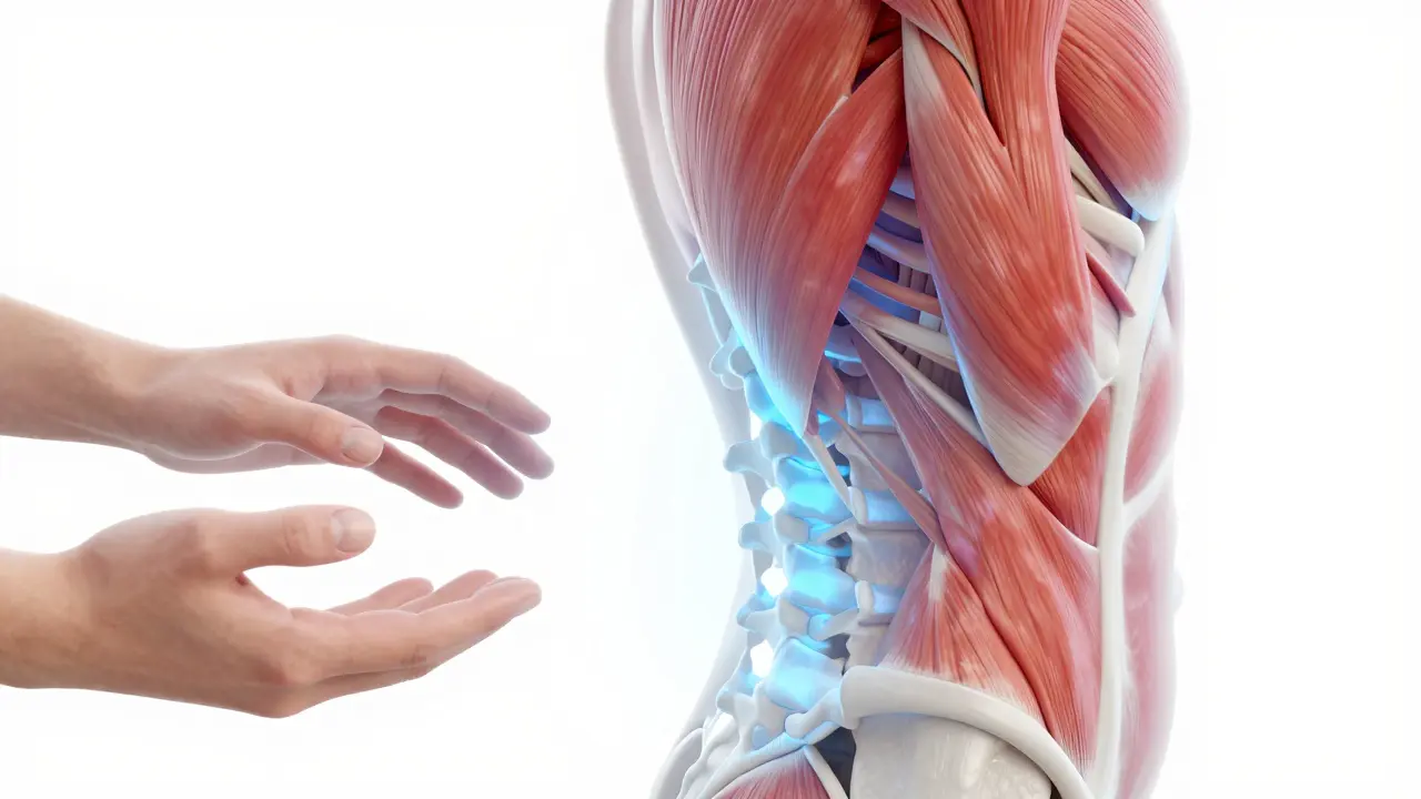 Anatomie krční páteře s uvolněnými svaly